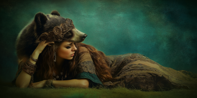 Celtic Goddess with Bear Hat