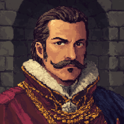 Medieval Mayor Retro Pixel Portrait