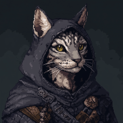 Retro Pixel Portrait of a Khajiit