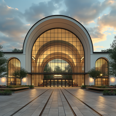 Restoration of Dessau Train Station with Bauhaus Style