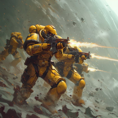 Space Marine in Yellow Armor