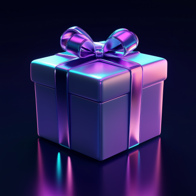 Stylized Gift Box 3D Render