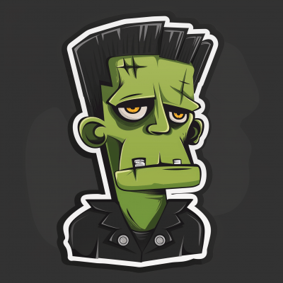 Halloween Frankenstein Vector Sticker