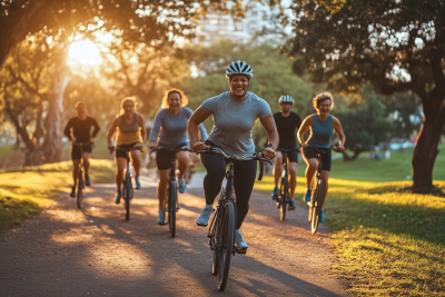 Outdoor Fitness Activities in a Park