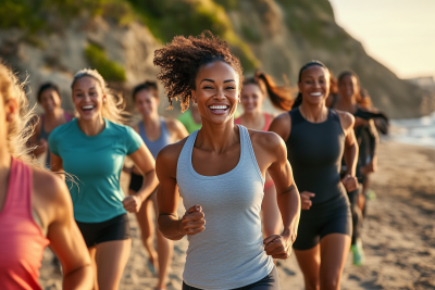 Diverse People Exercising Outdoors