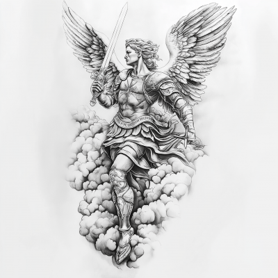 Archangel Michael Tattoo Design