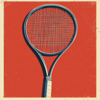 Retro Roland Garros Tennis Poster