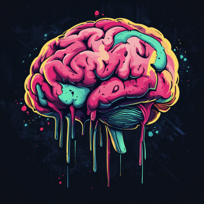 Melting Brain Graffiti Logo