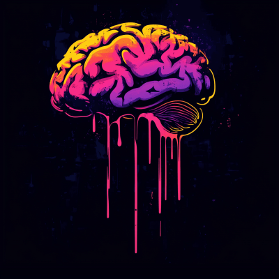 Melting Brain Graffiti Logo