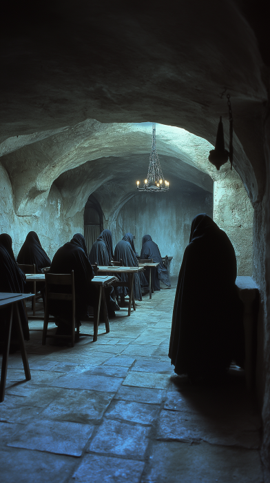 Crypt Meeting in Dark Fantasy Film