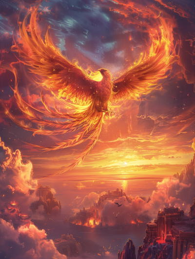 Majestic Phoenix at Sunset