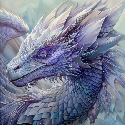 Opalescent Dragon Painting