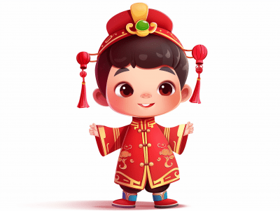 Chinese Costume Cartoon Character