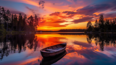 Tranquil Sunset Reflection