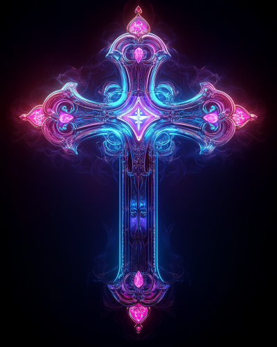 Spiritual Neon Gradient Illustration