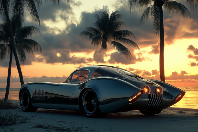 Vintage American Super Car at Palm Beach