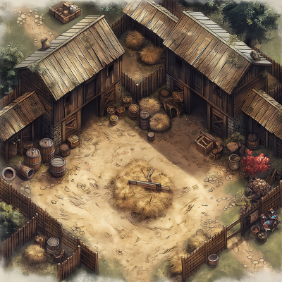 Farm Barn TTRPG Battlemap