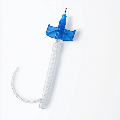 Medical Catheter on White Background