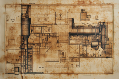 Vintage Factory Floor Plan