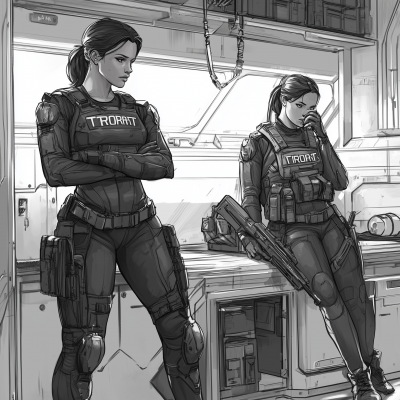 Futuristic Female Soldiers