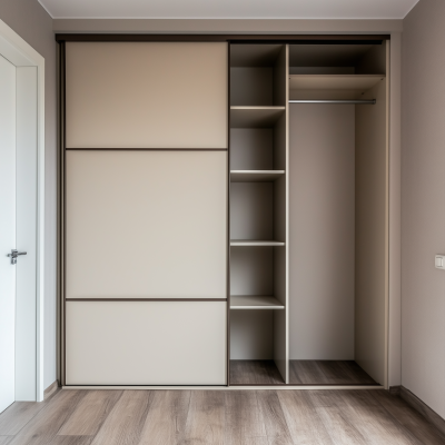 Sliding Door Closet in Light Color