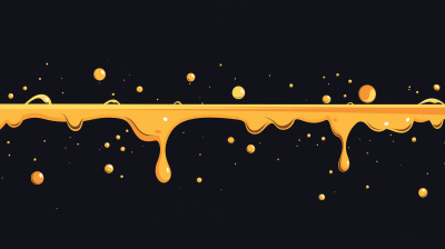 Yellow Line with Drops Illustration