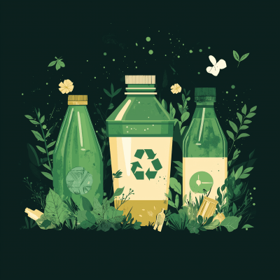 Green and Recycle Infographic Illustration