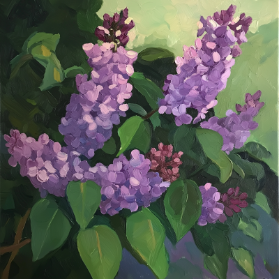 Lilacs in the garden