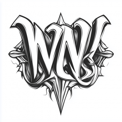 NW Logo Lettering Gothic Chicano Style