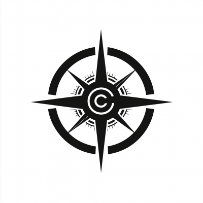 Compass Rose Logo with Circle and Letter C’s