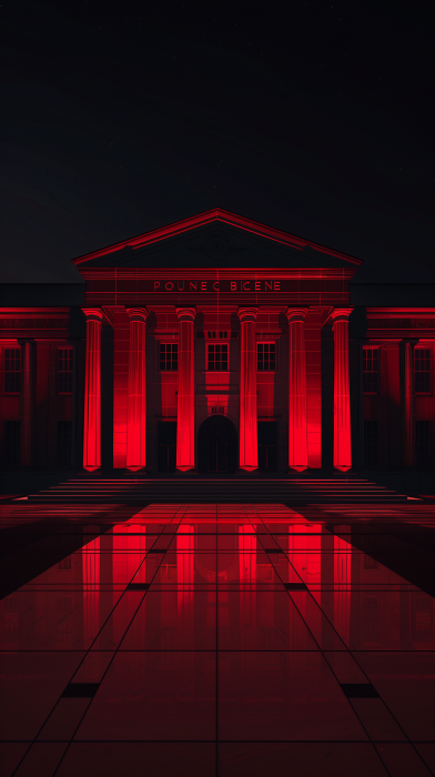 University Fronton in Red and Black