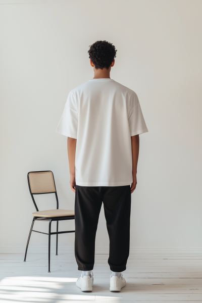 Blank White Oversized T-Shirt Mockup