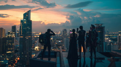 Investors Cosplaying Video Game Characters Rooftop Party