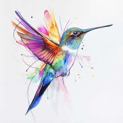 Neon Hummingbird