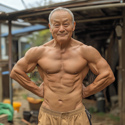 Japanese Grandpa in his 70s