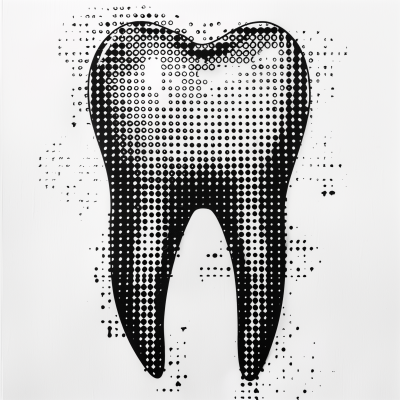 Tooth Art from Old Dot Matrix Printer