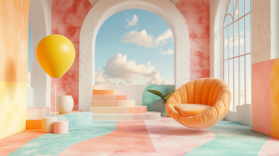 Pastel Interior and Balloon