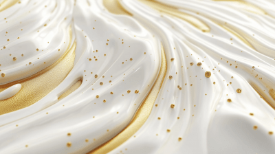 Minimalist Gold and White 3D Illustration