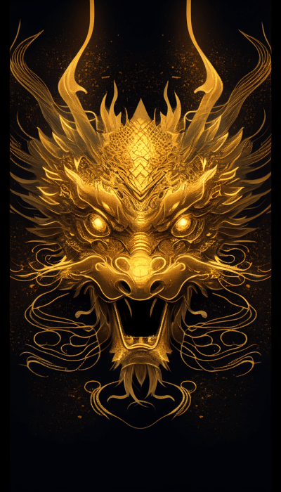 Head of Chinese Gold Dragon