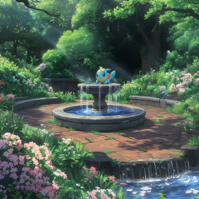 Pokemon Garden Fountain