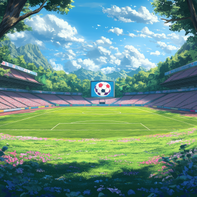 Soccer Field in Pokemon World