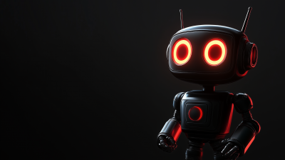 Dark Robot Elements PowerPoint Background