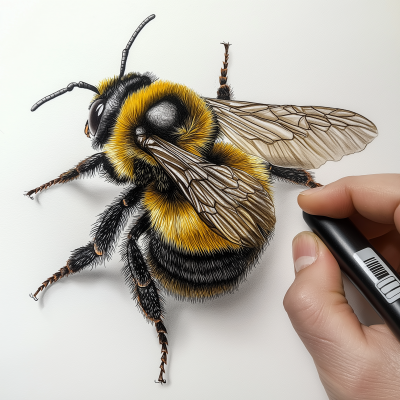 Bumble Bee with Black Marker