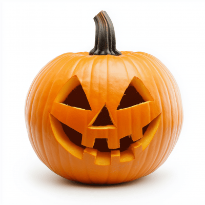 Halloween Pumpkin on White Background