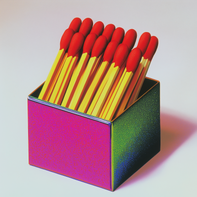 Matchsticks in Metallic Box