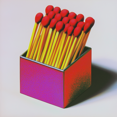 Matchsticks on White Background