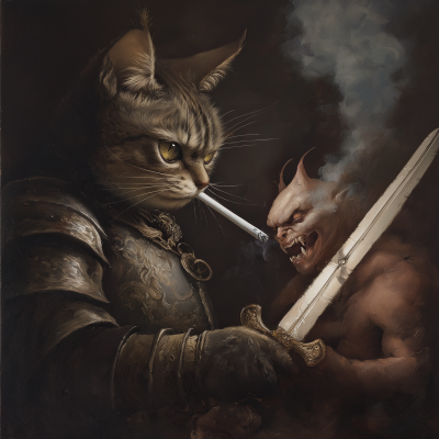 Medieval Cat vs Demon