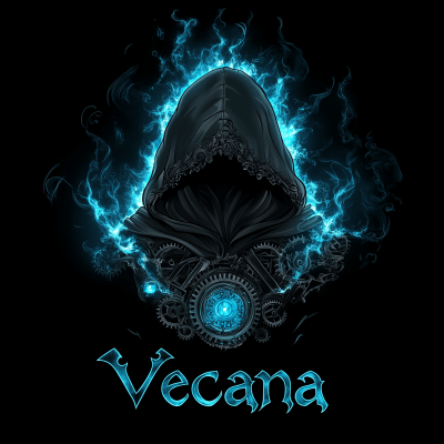 Vecana Logo with Blue Fire