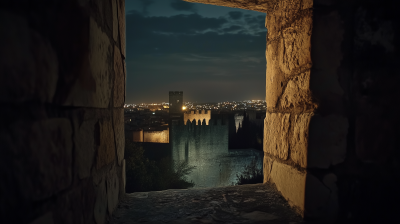 Medieval Castle at Night