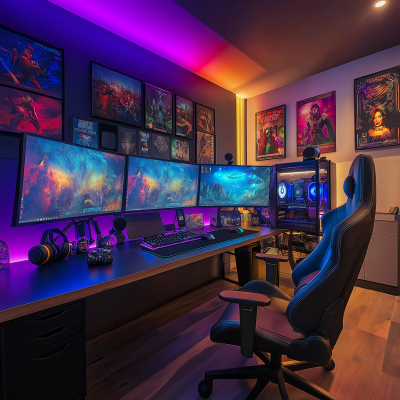 Gaming room setup